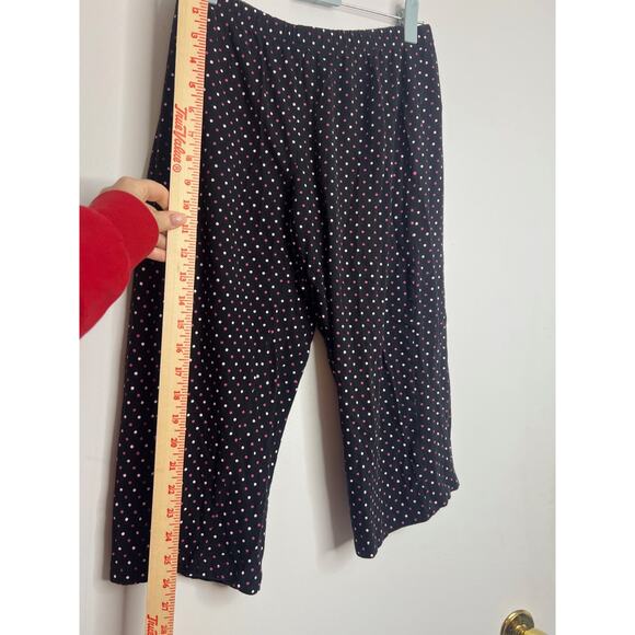 Charter Club Women's M 2-Pc. Cotton Cropped Pajamas Set Dots-PM - Picture 9 of 10